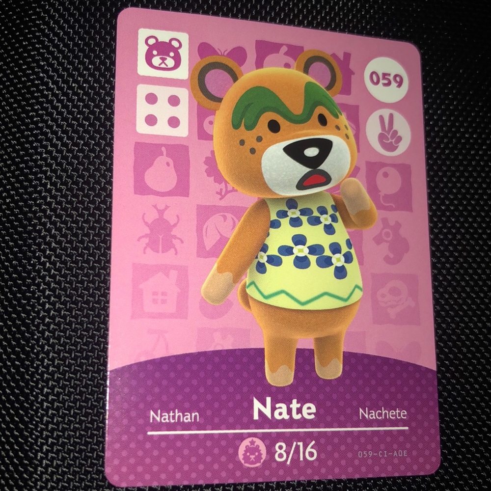 Animal Crossing amiibo- Nate - card 059